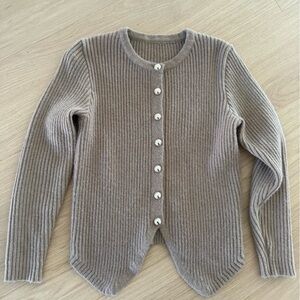 The Commense Ribbed Button-Up Sweater
